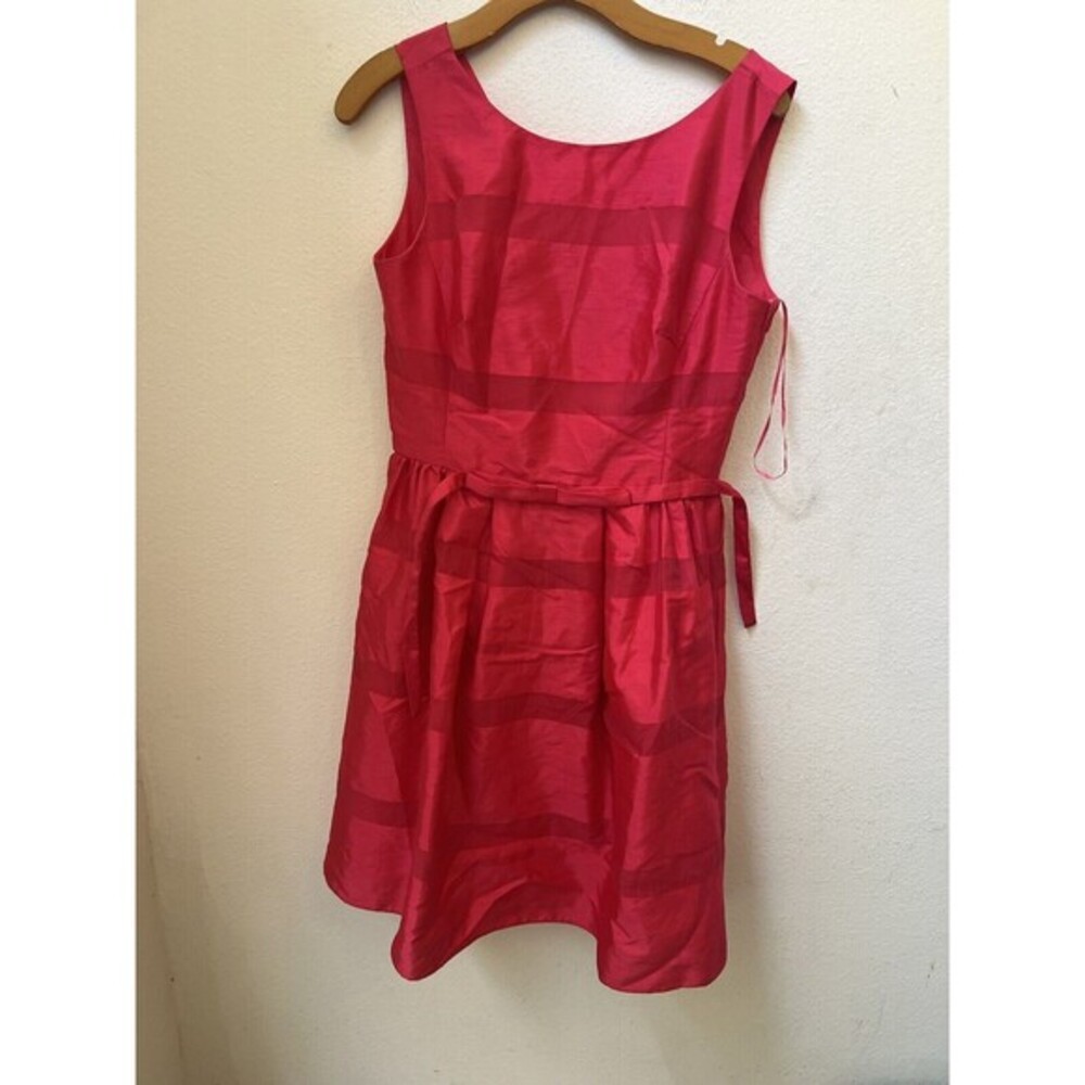 TAYLOR SOLID PINK SLEEVELESS DRESS SIZE 6 (L9)